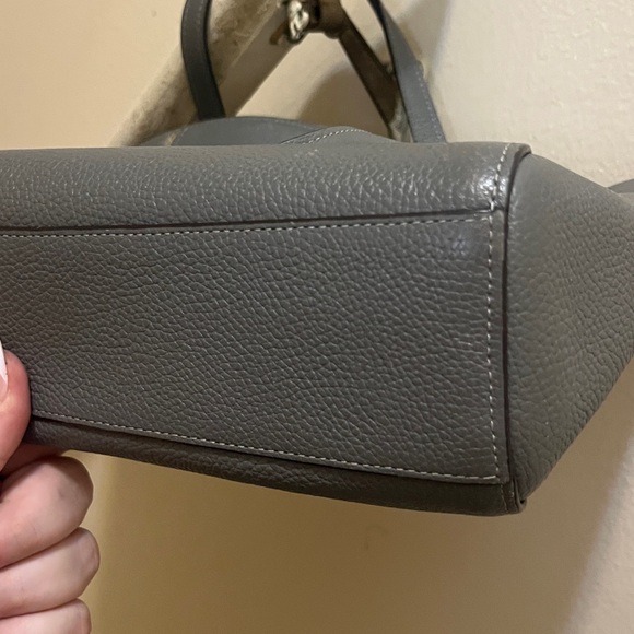 Coach Prairie Satchel Gray Pebbled Leather w/ Gunmetal Tone Hardware - Picture 7 of 8